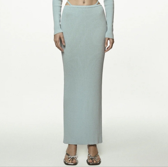 Materiel Designer Thin Strap Maxi Skirt XS Blue - Picture 4 of 14